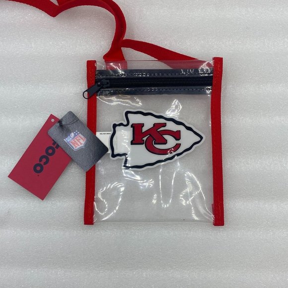FOCO Bags Foco Kanas City Chiefs To Go Clear Crossbody Tote Bag